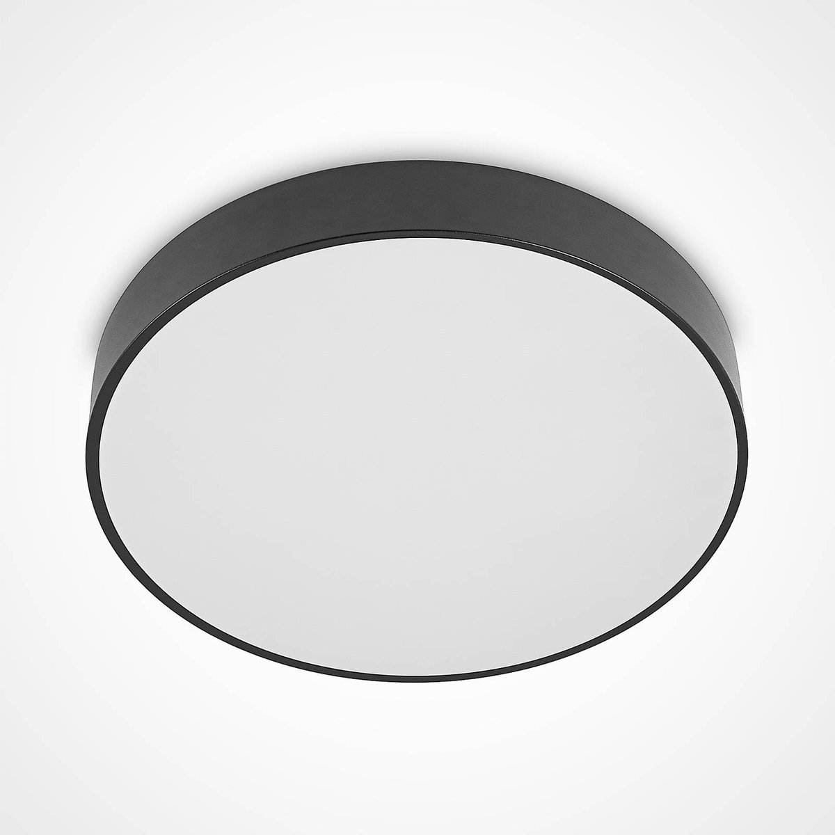 Plafonnier en métal moderneLED, Milada noir, blanc, LINDBY