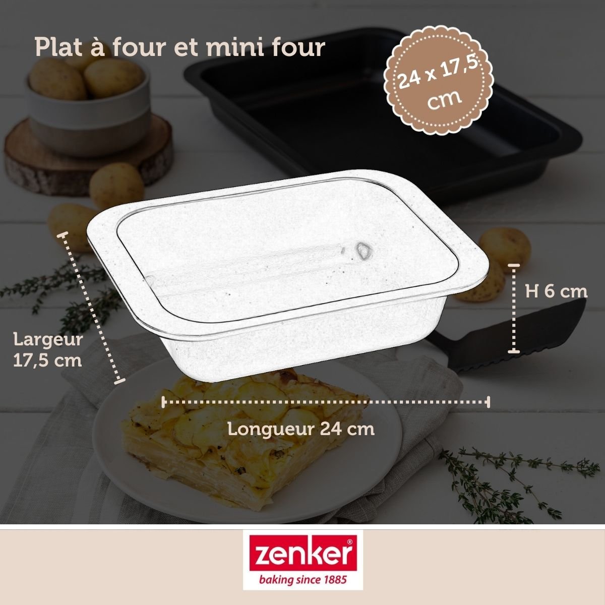 Plat à four SPECIAL COOKING noir, ZENKER