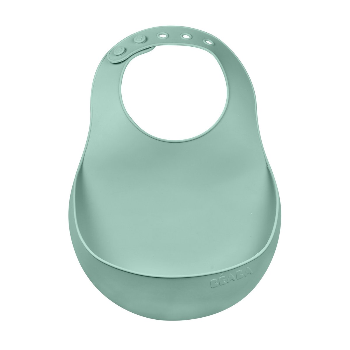 Bavoir silicone récupérateur réglable vert sauge, BEABA