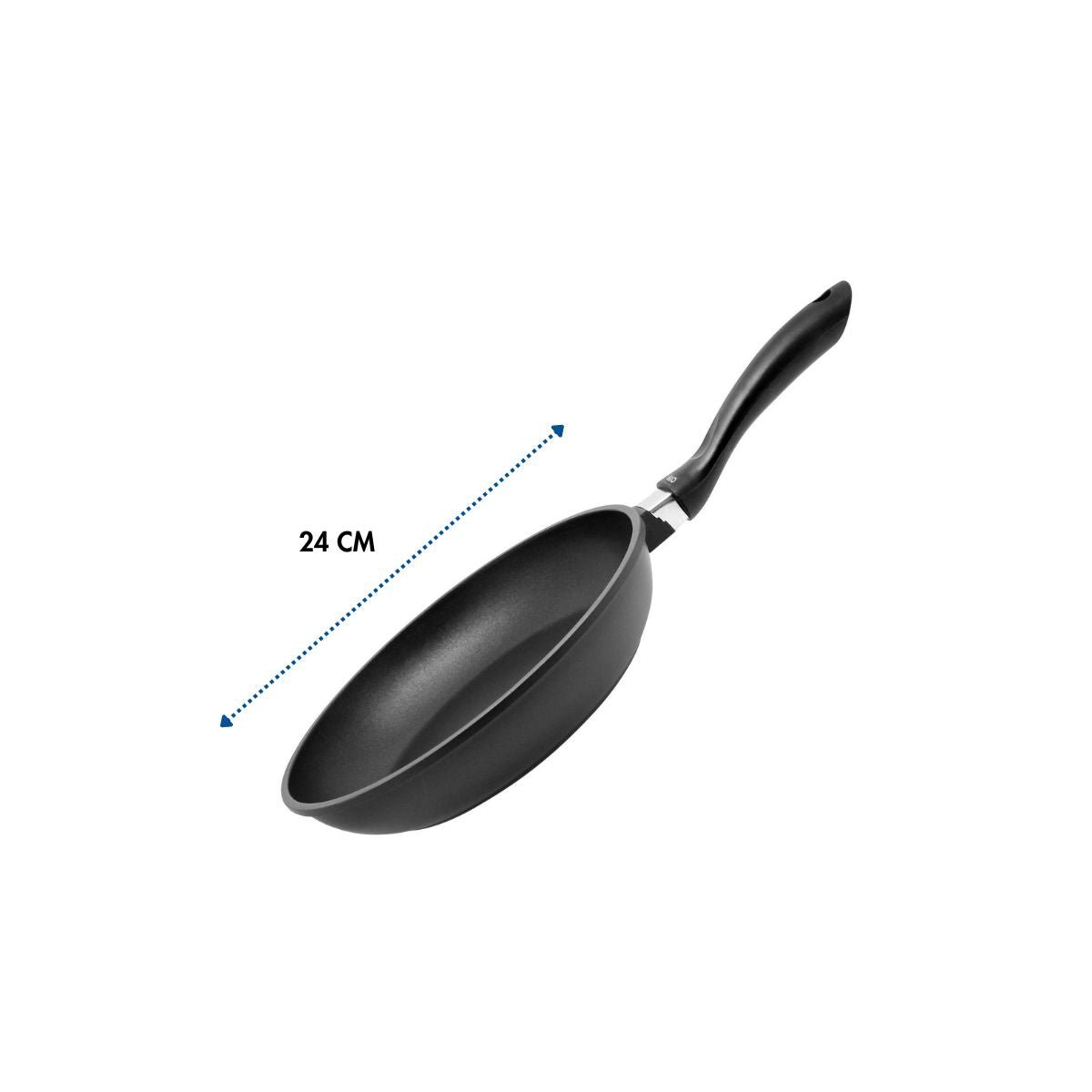 Poêle à frire 24 cm sans PFAS ALUCAST noir, ELO