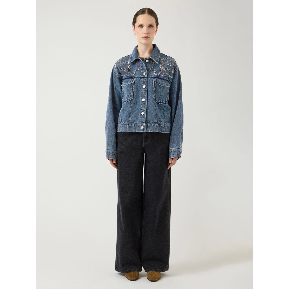 Veste En Jean light blue denim, YAS