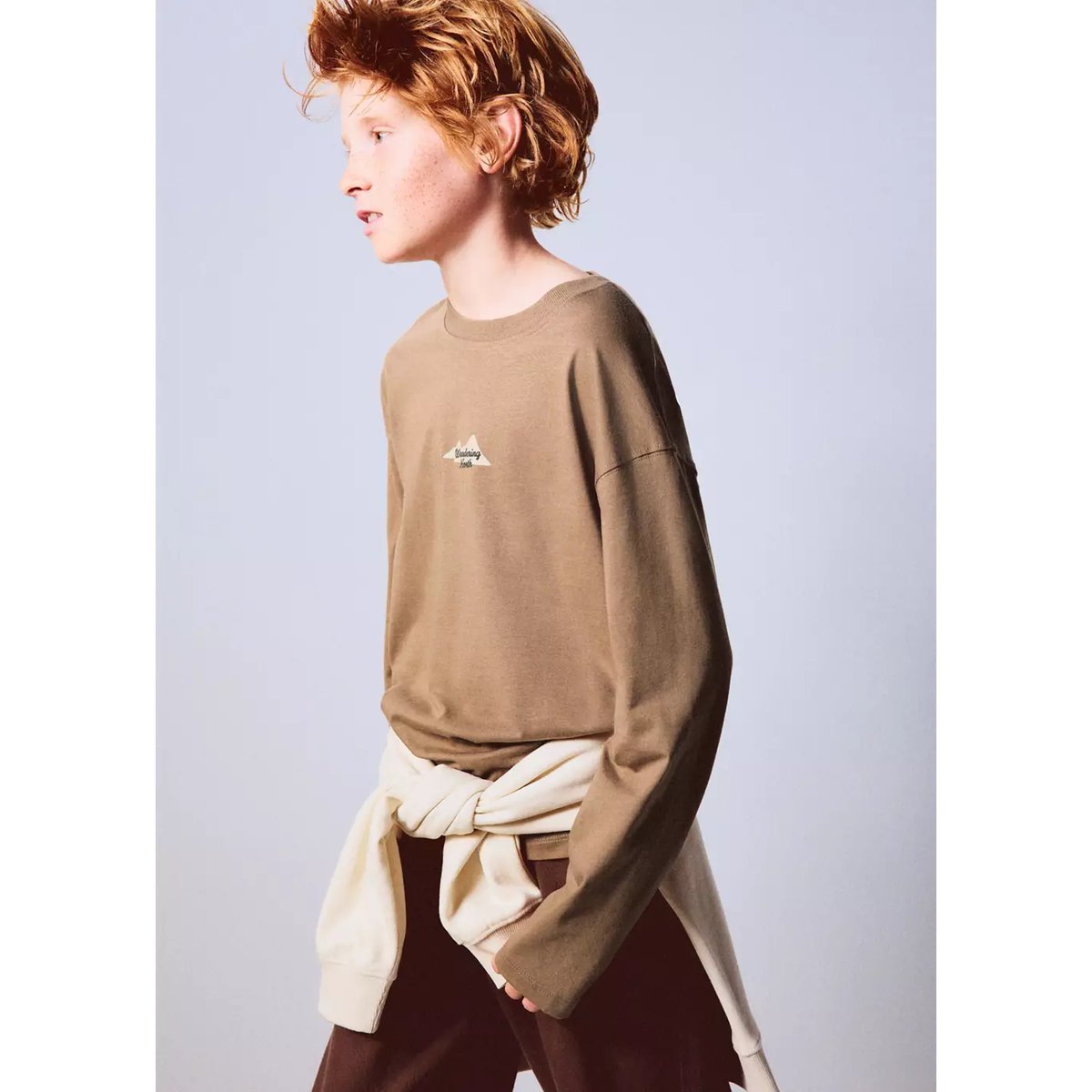 T-shirt oversize imprimé caramel, MANGO KIDS