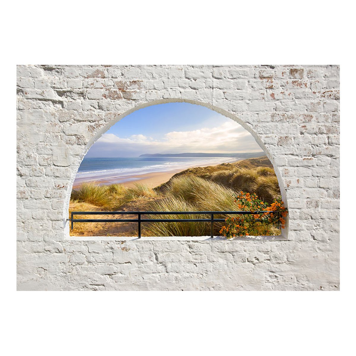Papier peint intissé panoramique Paysage Hidden Beach beige, EDEN