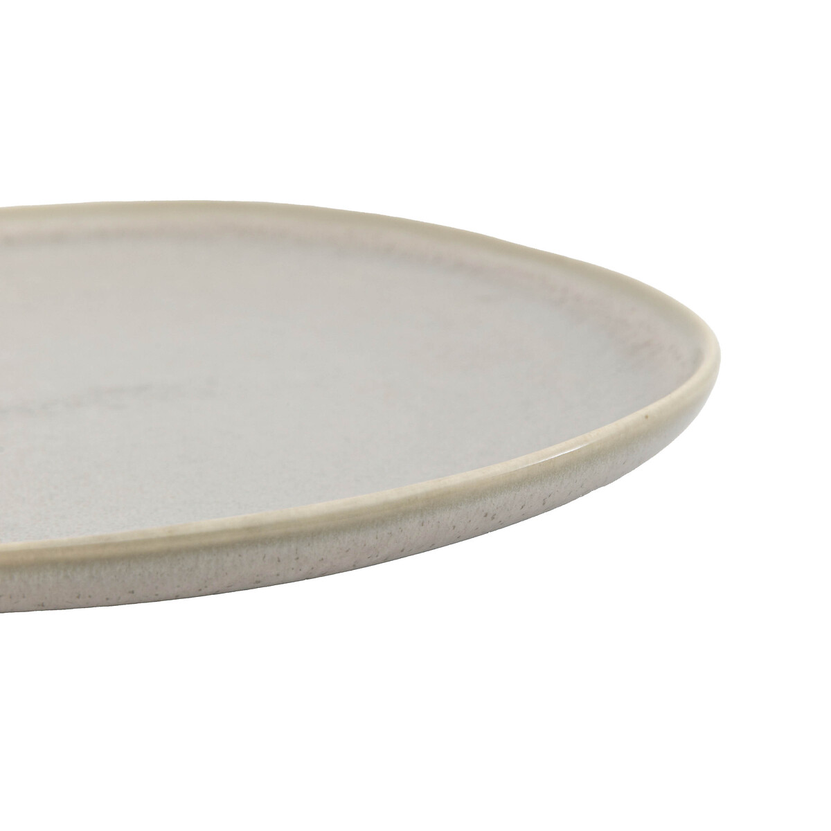 Set of 4 Pebble Glaze Side Plates dove grey, ÉDITÉ
