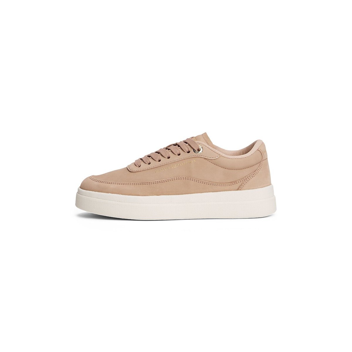 Baskets en cuir nubuck Modern Court beige, TOMMY HILFIGER