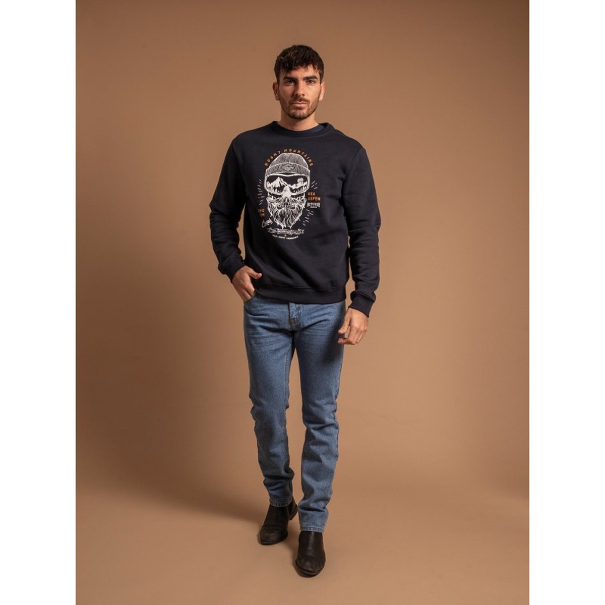 Sweat Col Rond Wijovert bleu marine, RITCHIE