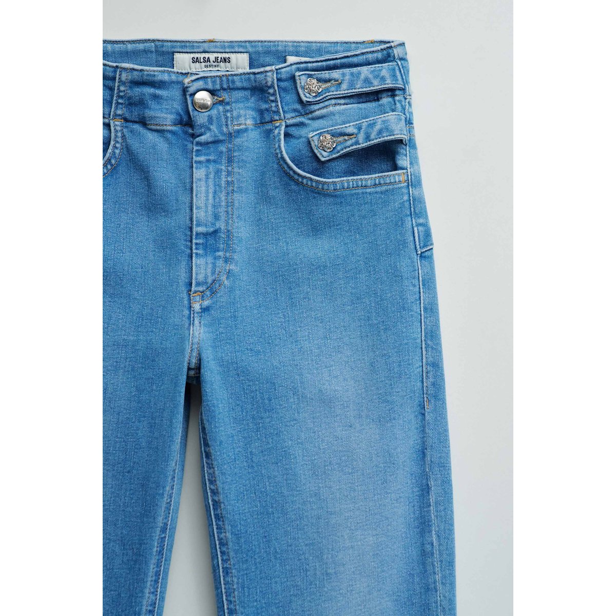 JEAN DESTINY PUSH UP BOOTCUT bleu denim, SALSA JEANS