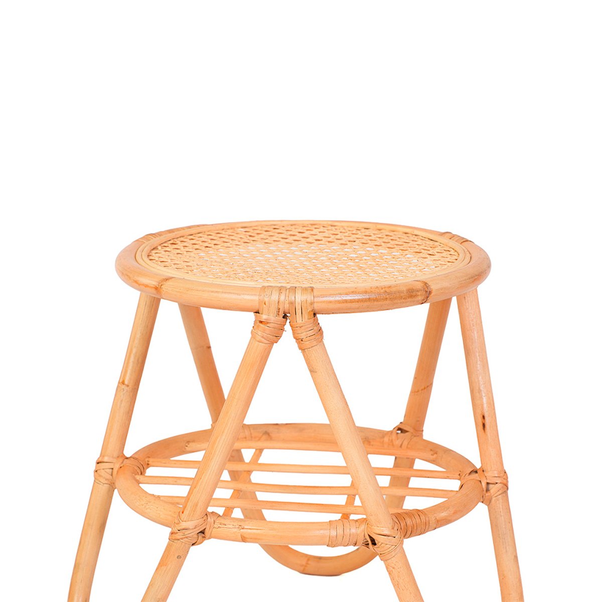 Table d'appoint rotin et cannage ezza v002237, MAISON AUBERTIN