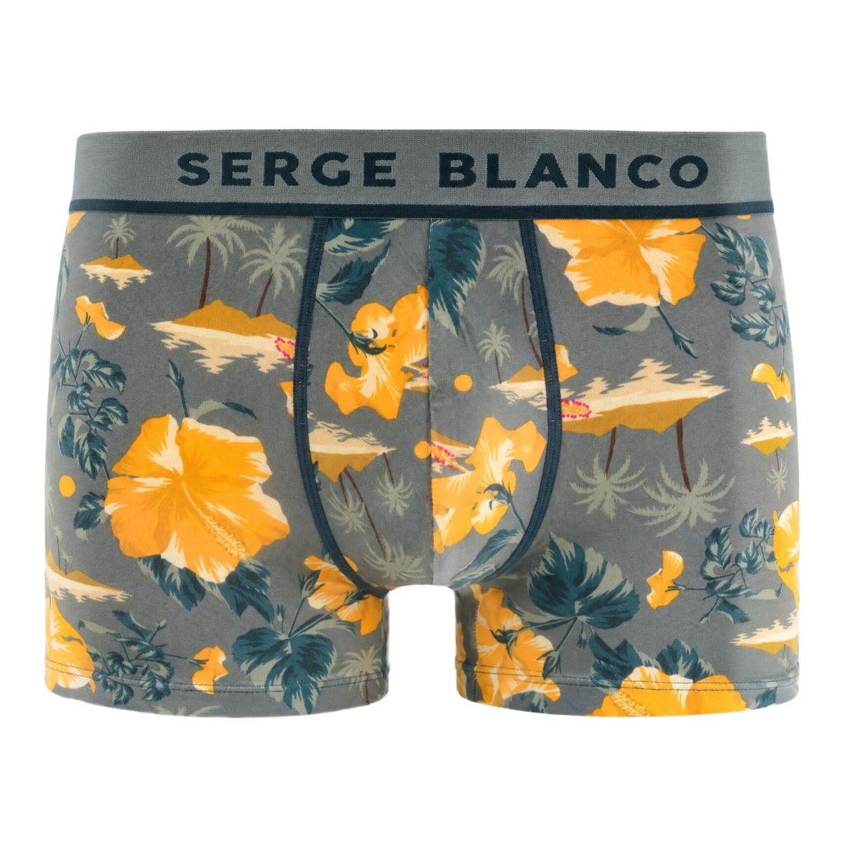 Lot De 3 Boxers Microfibre noir/jaune/bleu/blanc/kaki, SERGE BLANCO