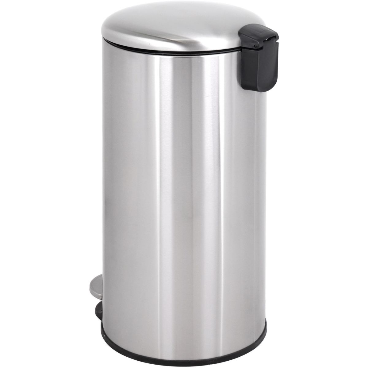Poubelle de cuisine manuelle ronde 30L avec pedale couleur unique, ESSENTIEL B