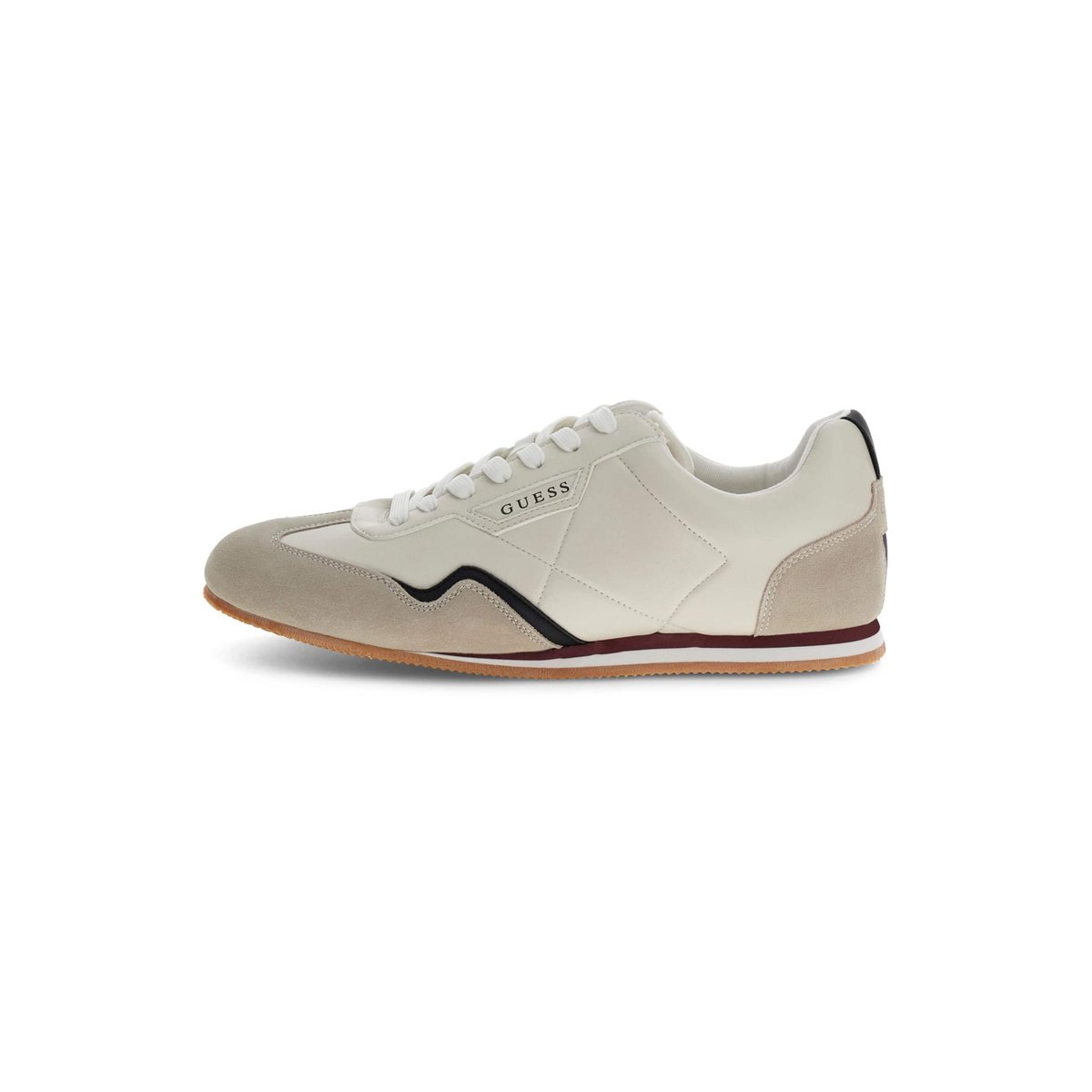 Baskets De Running En Cuir Mélangé Olmo blanc, GUESS