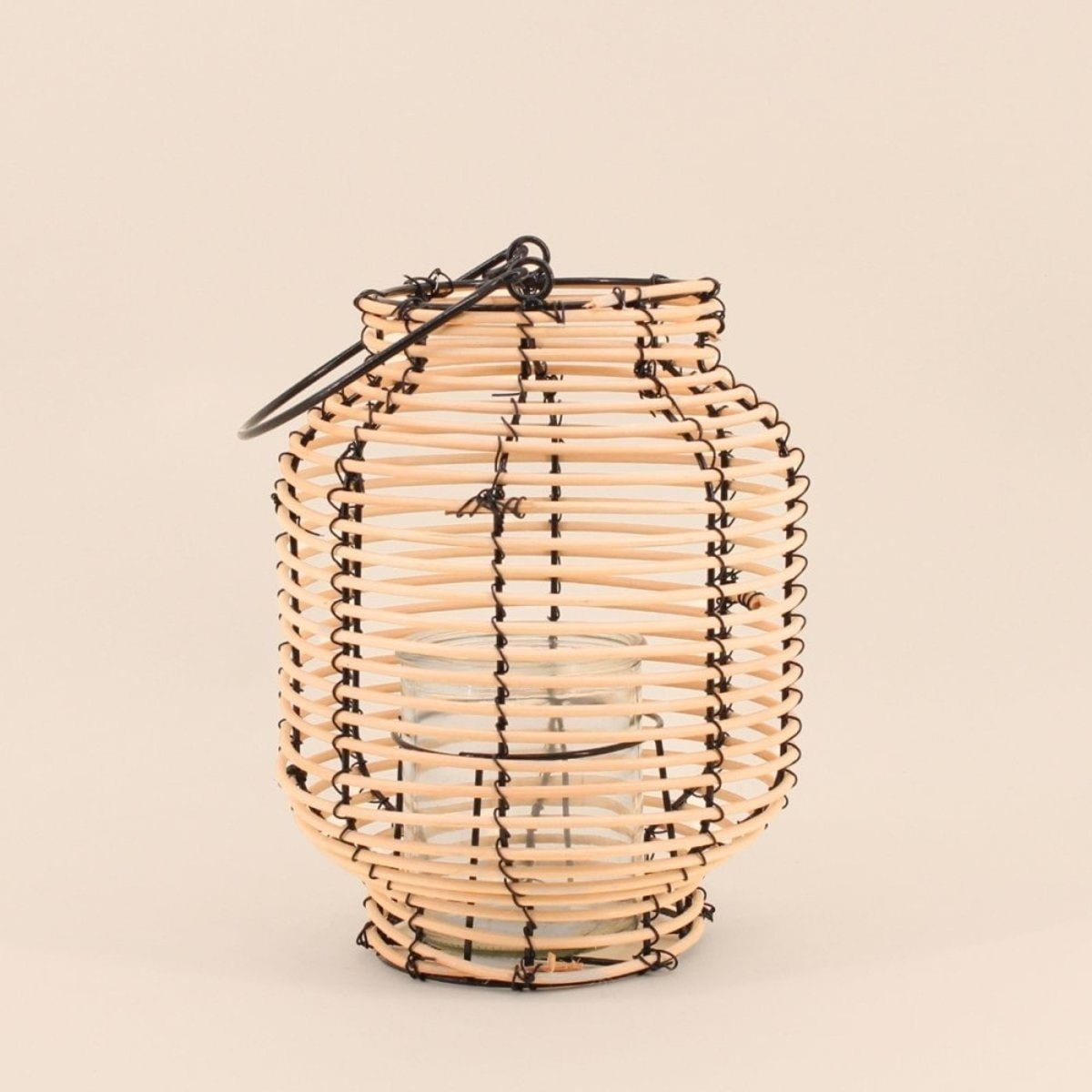 Lanterne en rotin 36cm naturel, ORNAMI