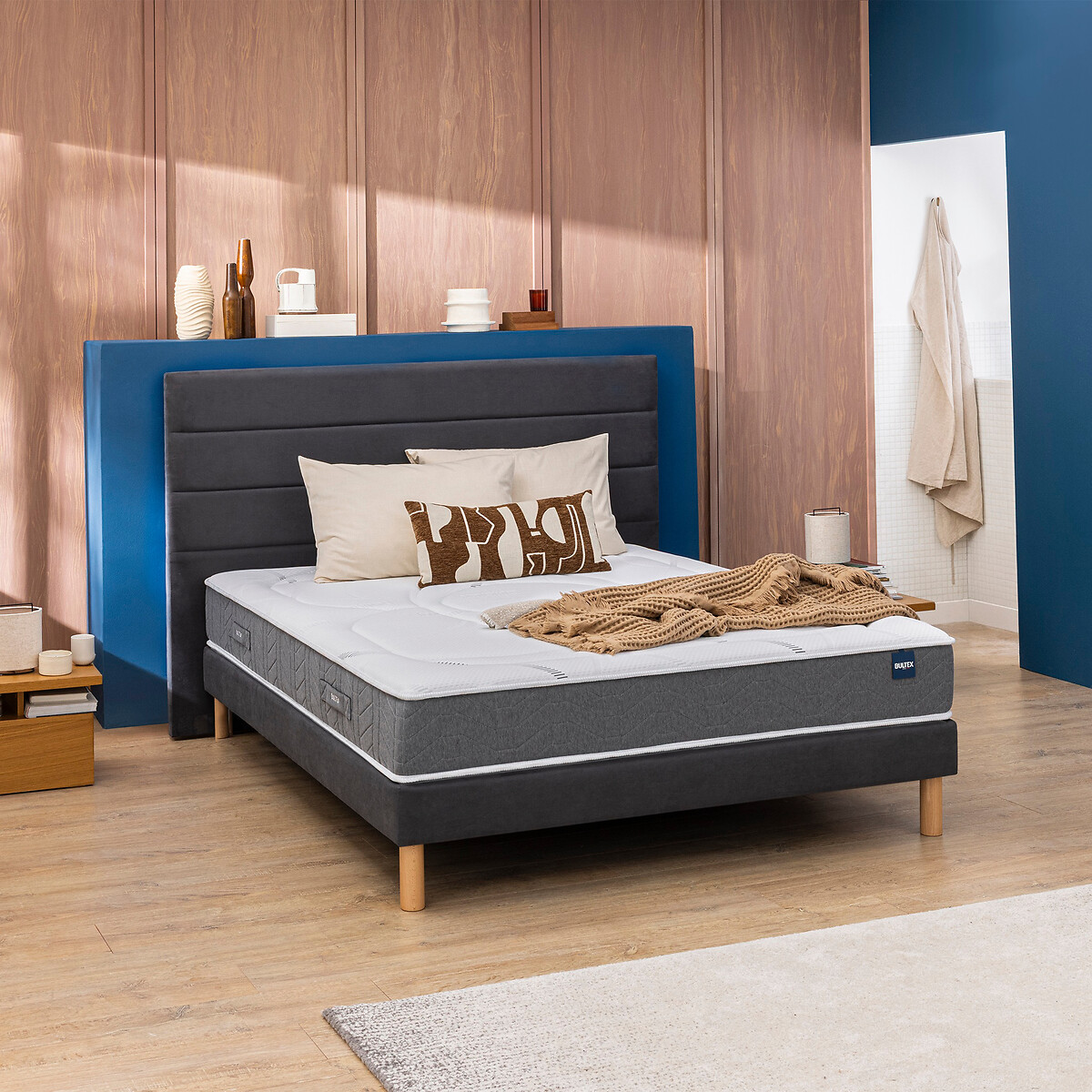 Set materasso in schiuma Recovery + rete bianco/grigio, BULTEX