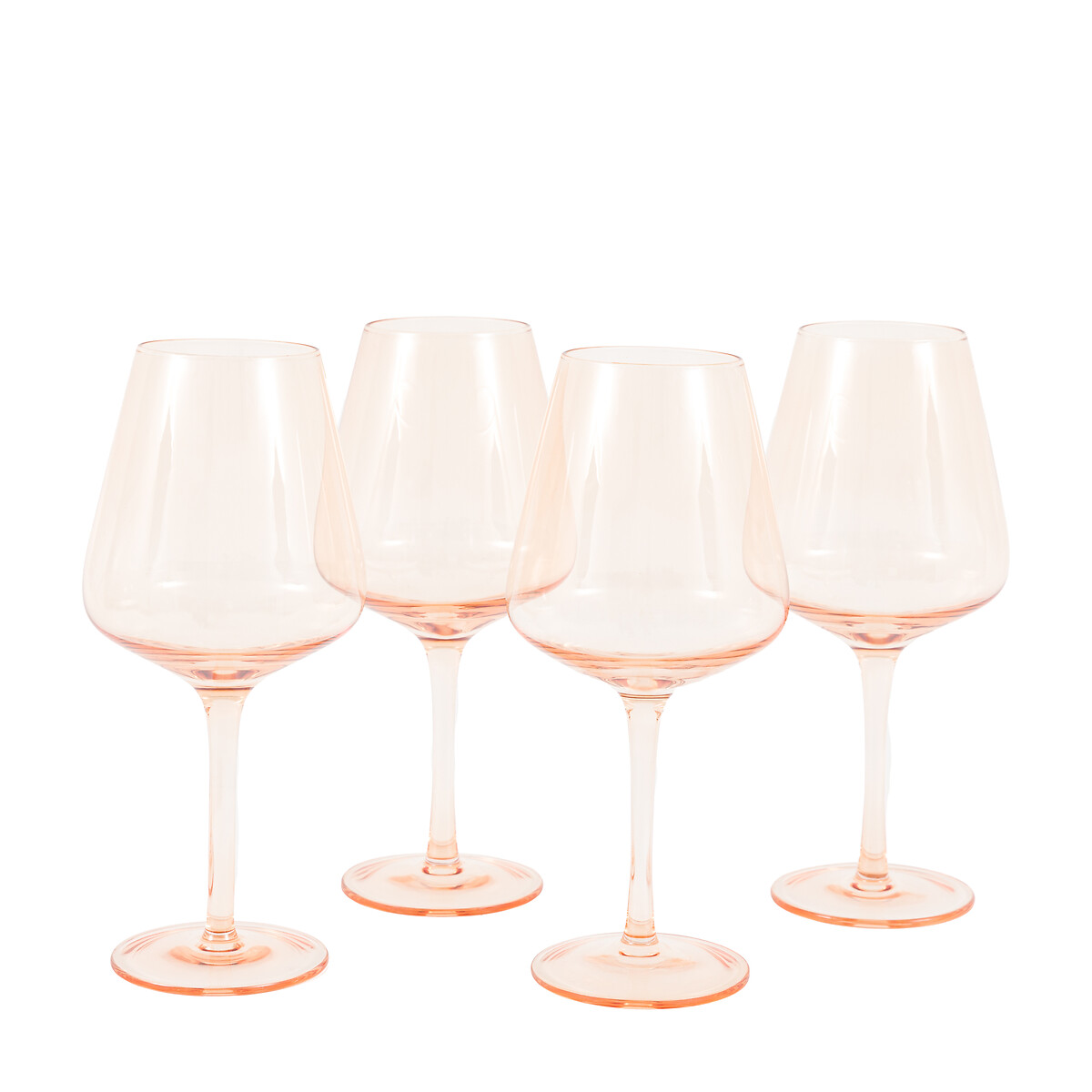 Set of 4 Eden Wine Glasses in Amber yellow, ÉDITÉ