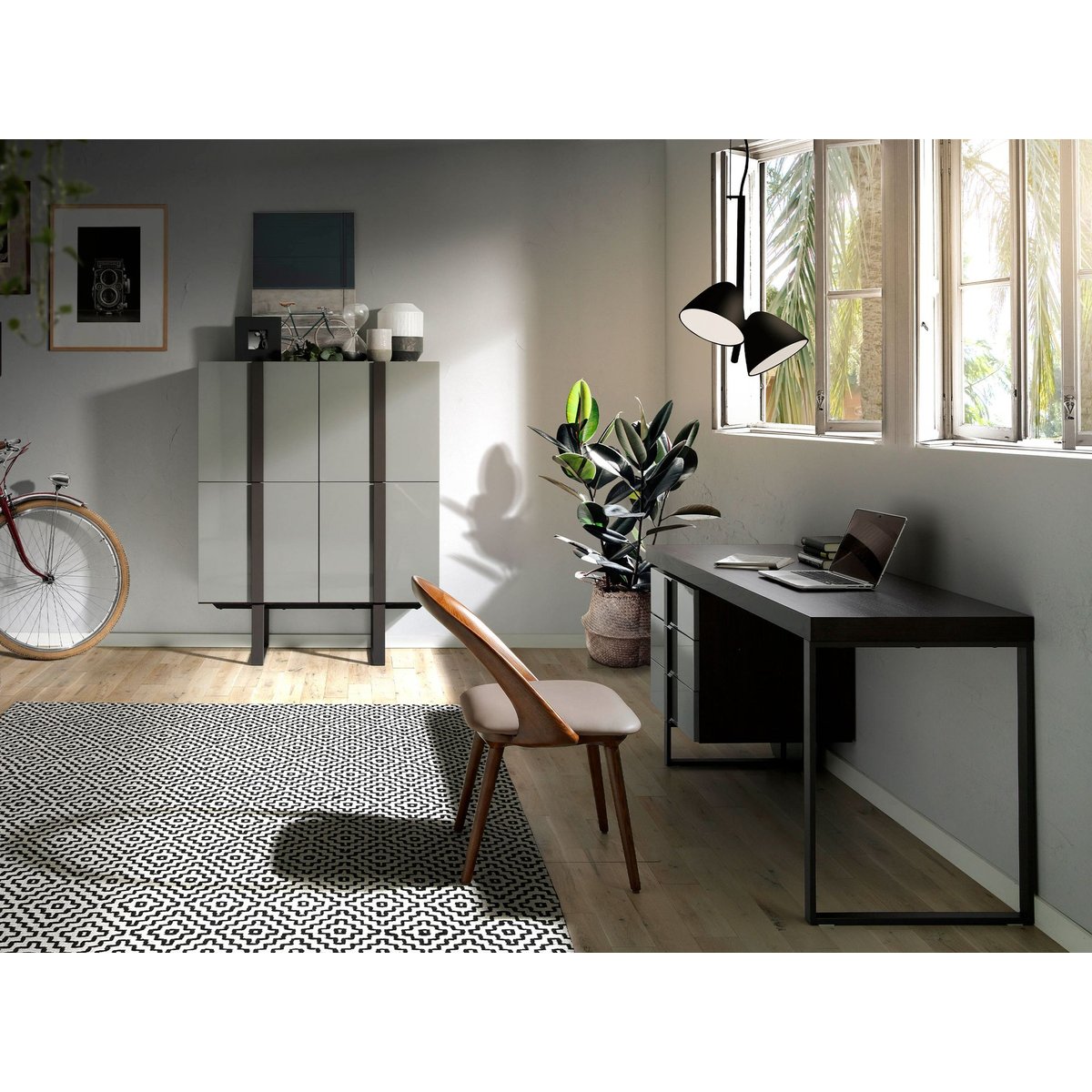 Chaise en similicuir noyer et vison noyer | visón, ANGEL CERDA