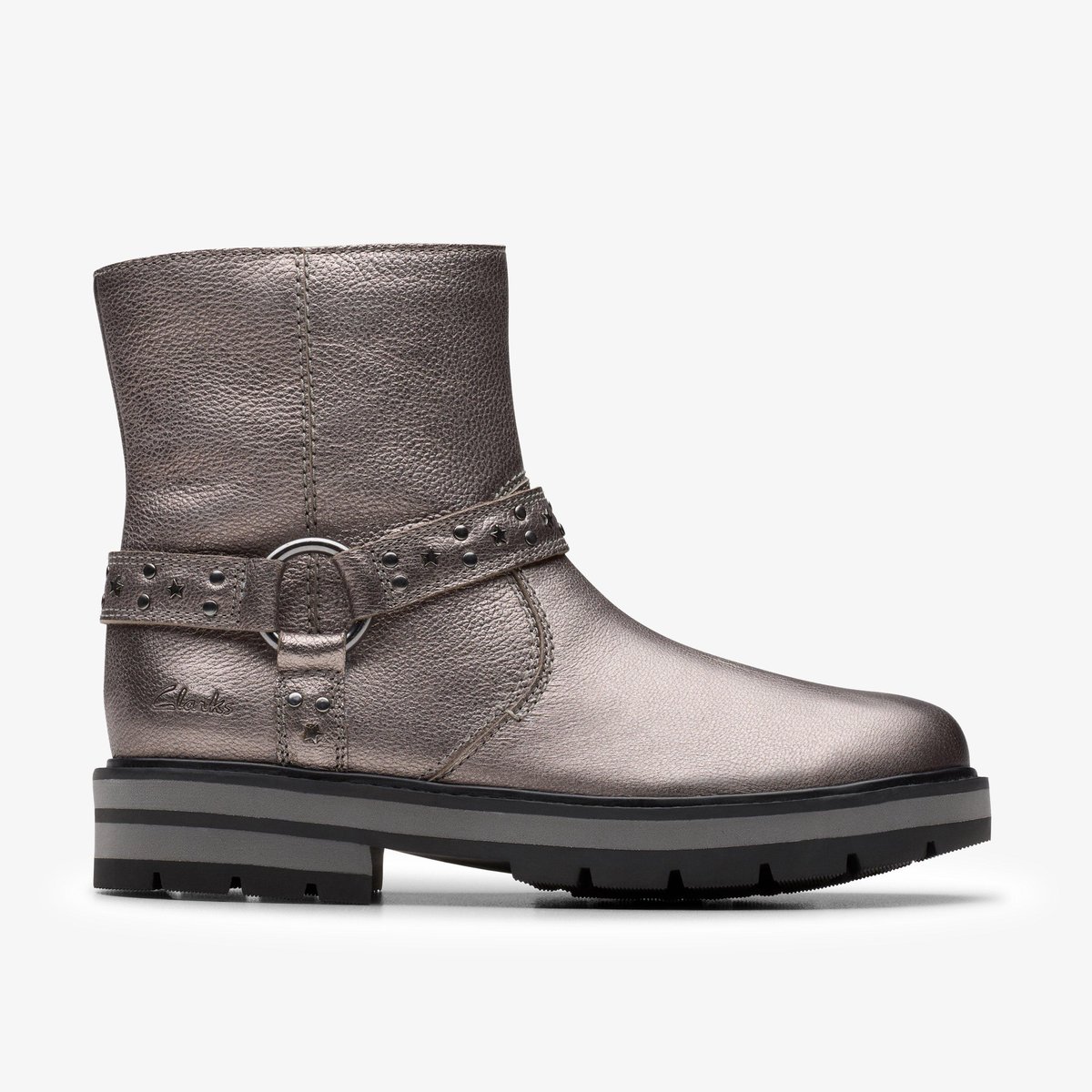 Boots Cuir PRAGUE SHINE K gris, CLARKS