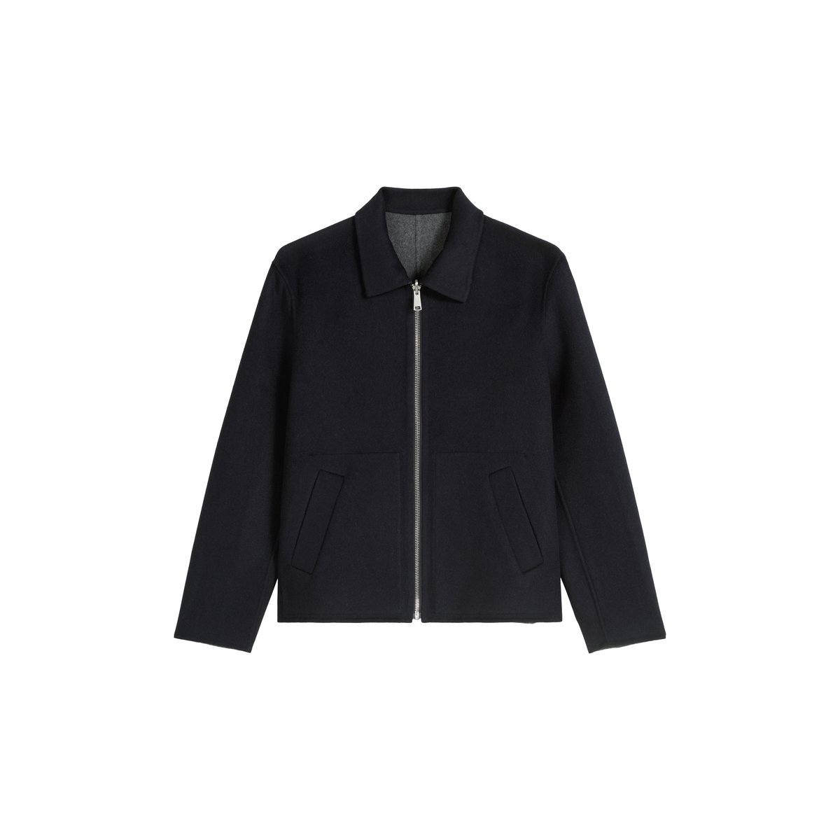 Veste en laine réversible regular en laine double face compacte bleu foncé, MARC O'POLO