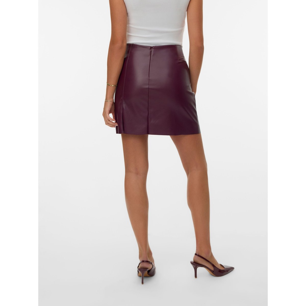 Jupe courte en simili 100% polyester winetasting, VERO MODA
