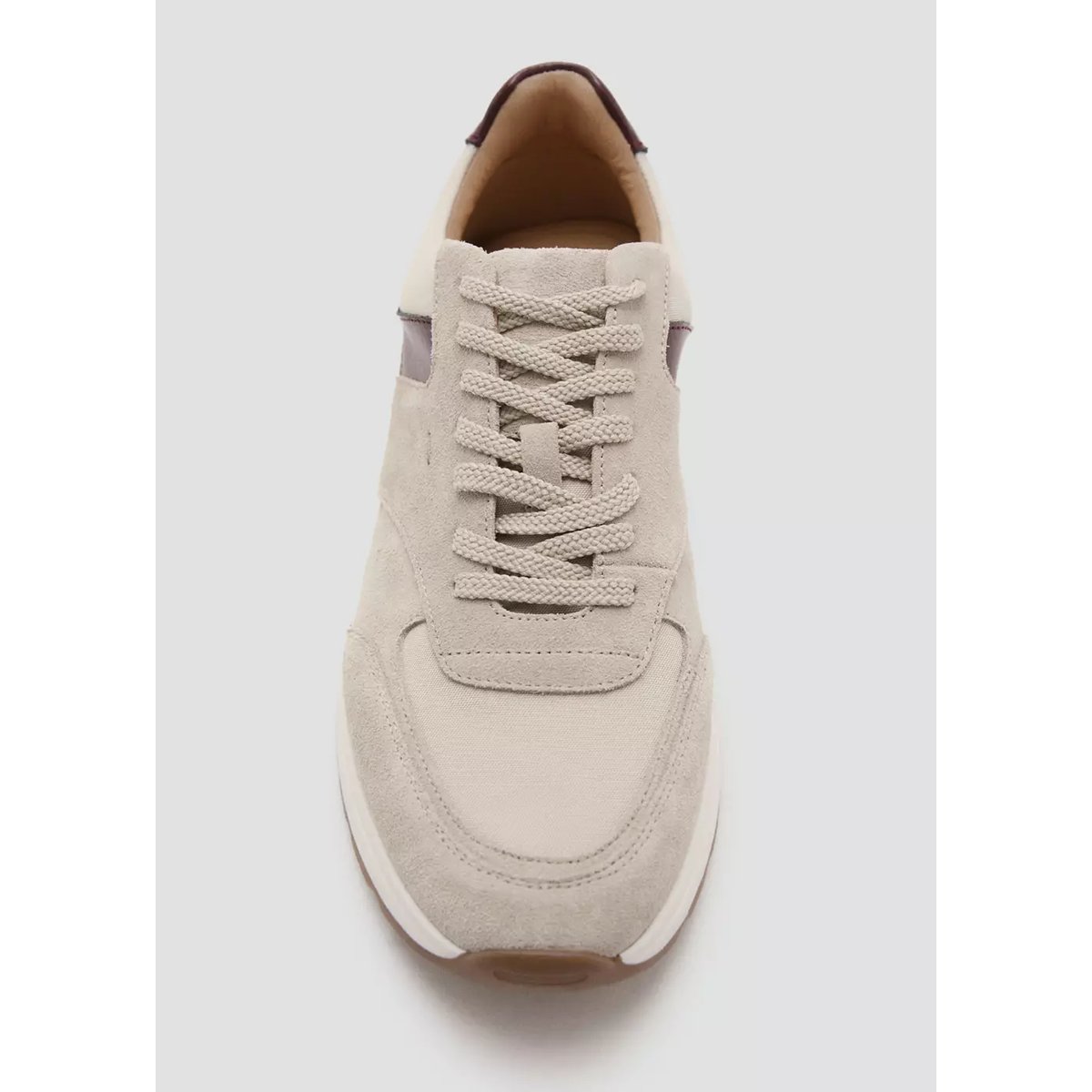 Tennis combinées cuir blanc, MANGO MAN