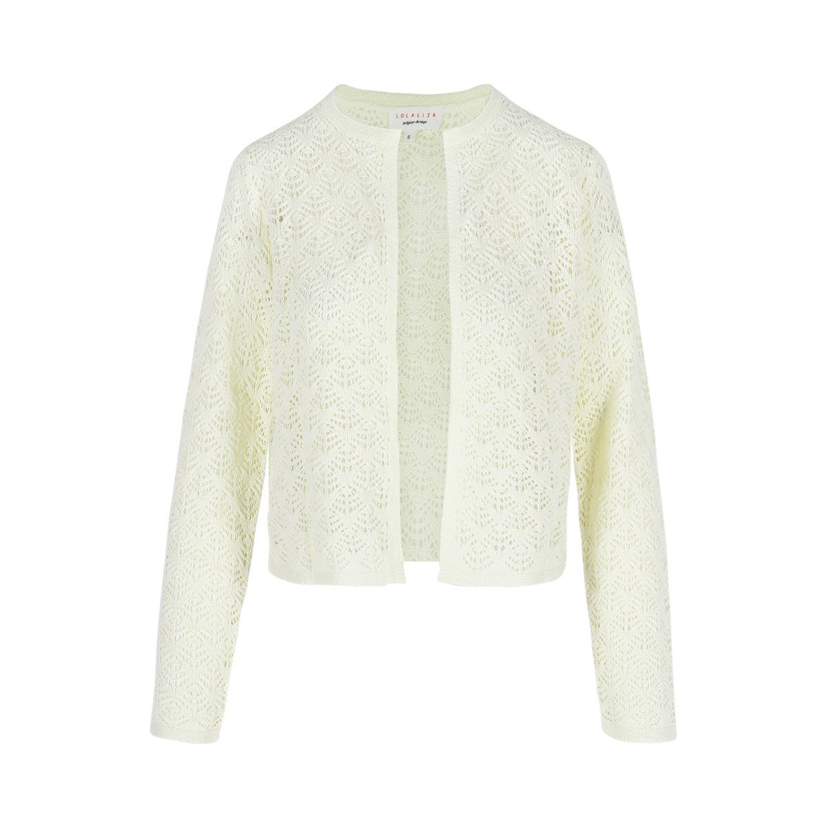 Cardigan en crochet blanc vanille, LOLALIZA