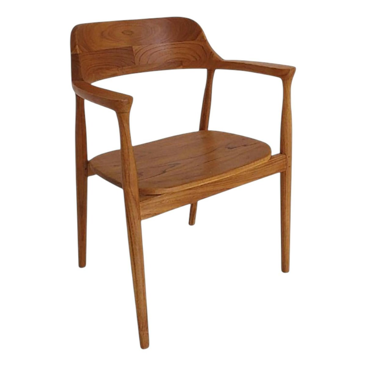 Chaise en bois avec accoudoirs (lot de 2) DEPOK bois naturel, PIER IMPORT