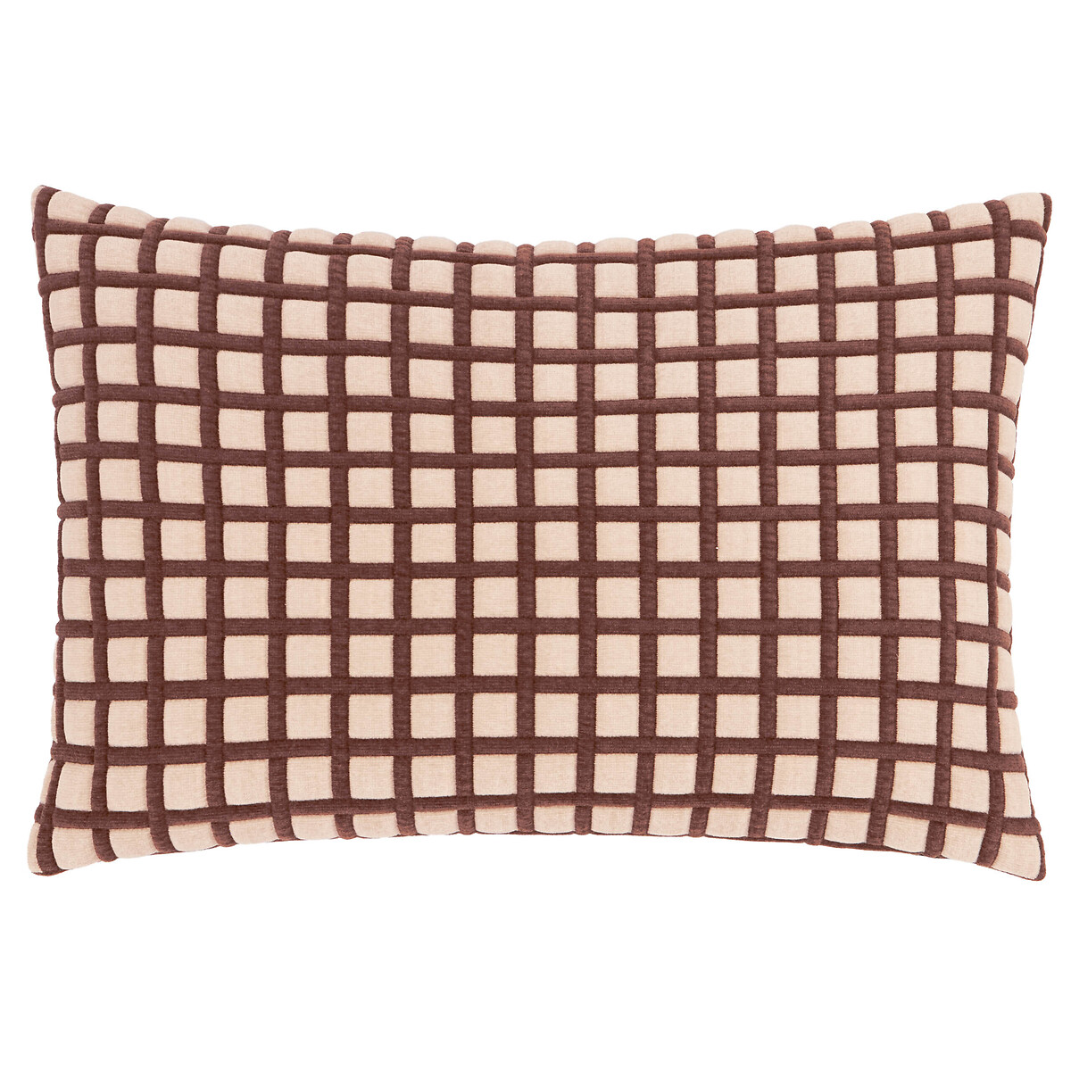 Softie Grid Quilted Cushion chocolate, FURN.