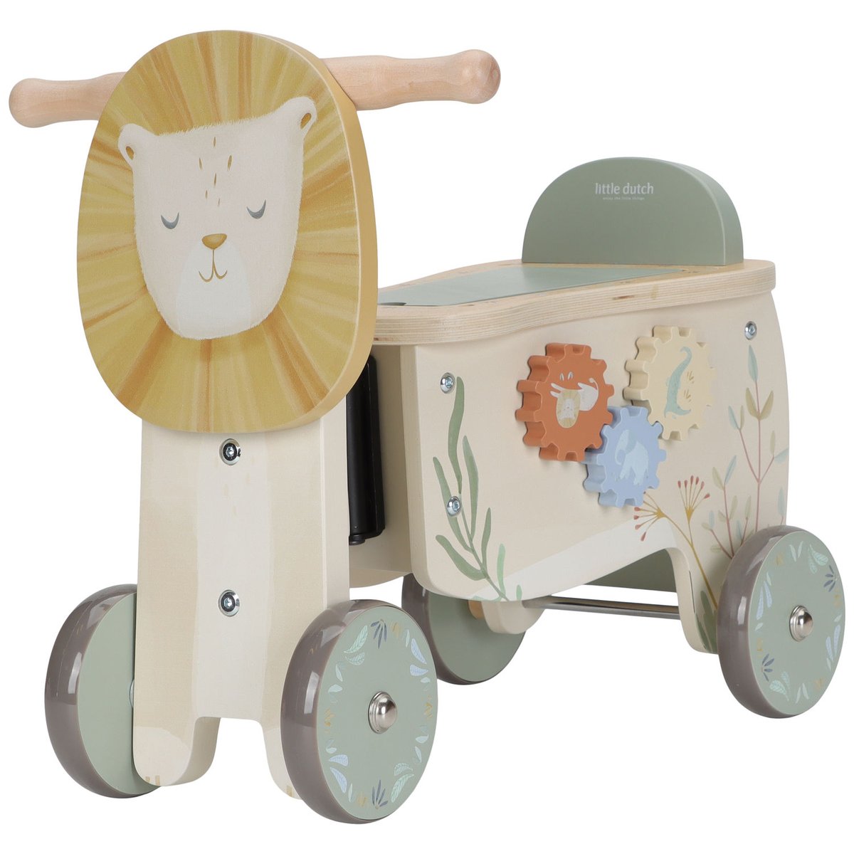 Porteur vert, multicolore, bois, LITTLE DUTCH