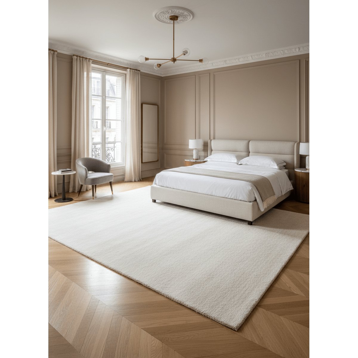 Tapis uni lavable en machine EVERYDAY blanc pur, AFK LIVING