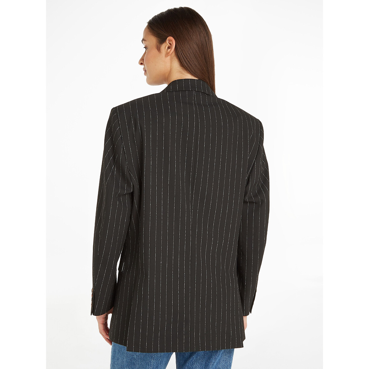 Chaqueta blazer a rayas negro, TOMMY HILFIGER