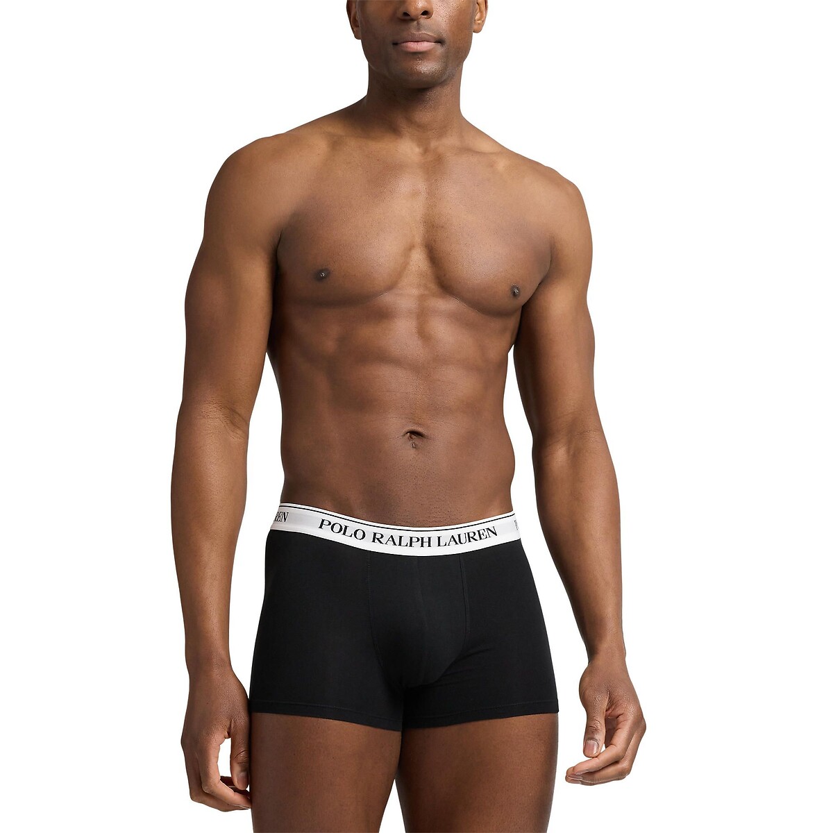 Lote de 5 cuecas boxer clássicas em algodão stretch preto + cinzento + branco + estampado, POLO RALPH LAUREN