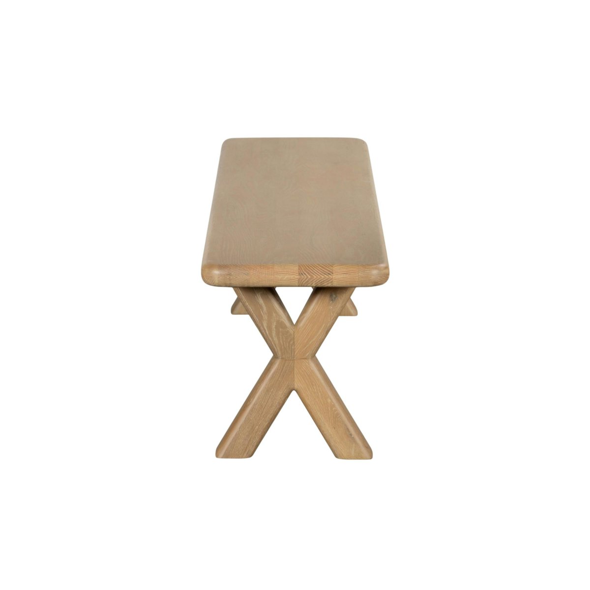 Banc de salle à manger bois pieds en croix 180 cm ASTER bois naturel, PIER IMPORT