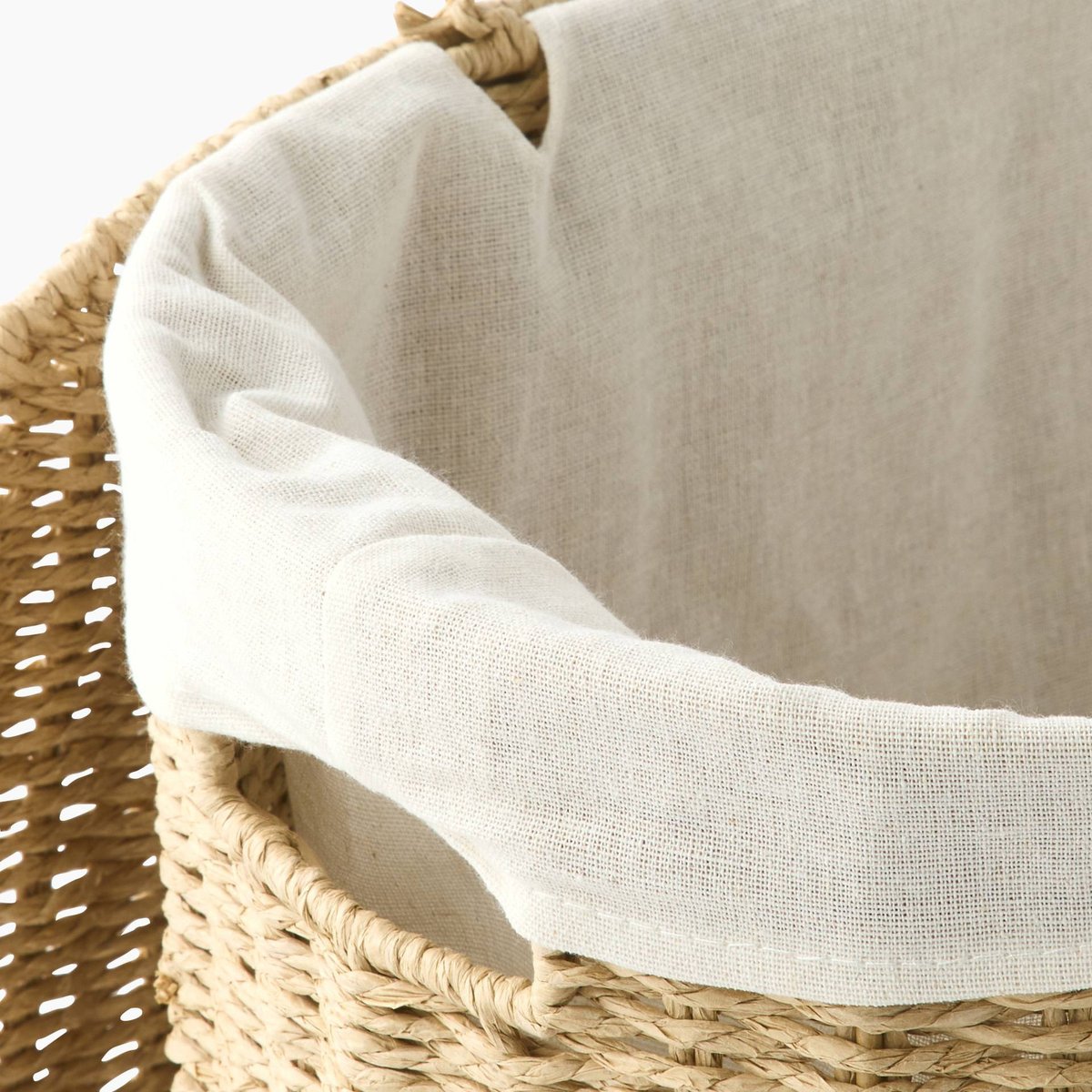 Panier oval,52x30x30cm, en papier naturel, MONOPRIX