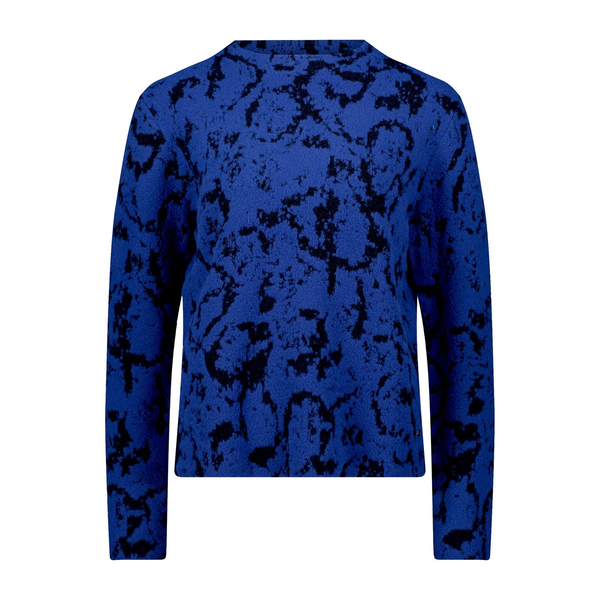 Pull-over en maille à col droit blue/black, BETTY & CO