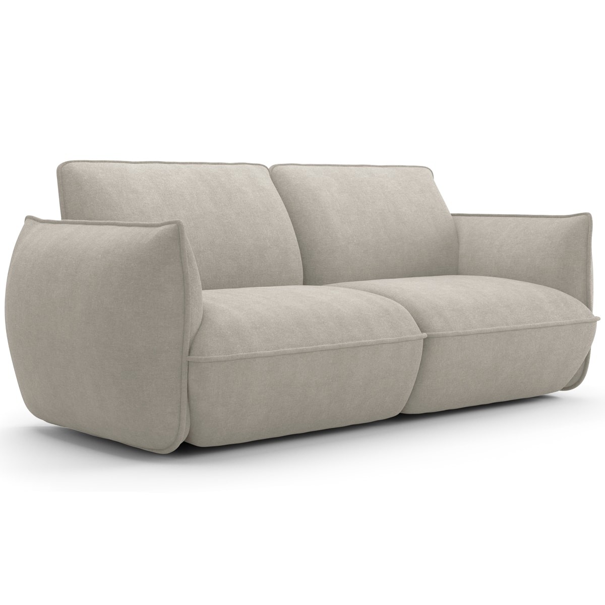 Canapé 3 places en tissu chenille - LIDIA beige, HOMIFAB