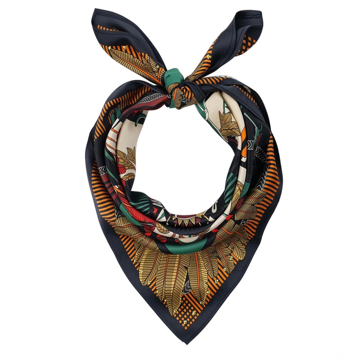 Mini Foulard à motifs MACHU PICHU noir, WILD