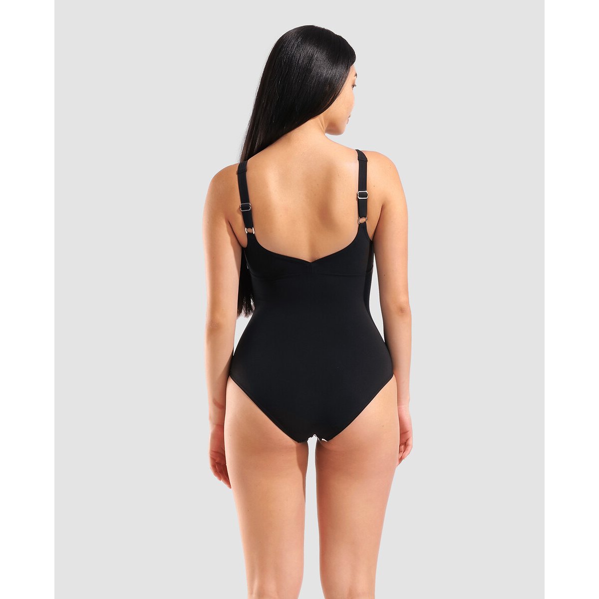 Einteiliger Schwimmanzug ALINA WING BACK SENSITIVE schwarz/weiss, ARENA