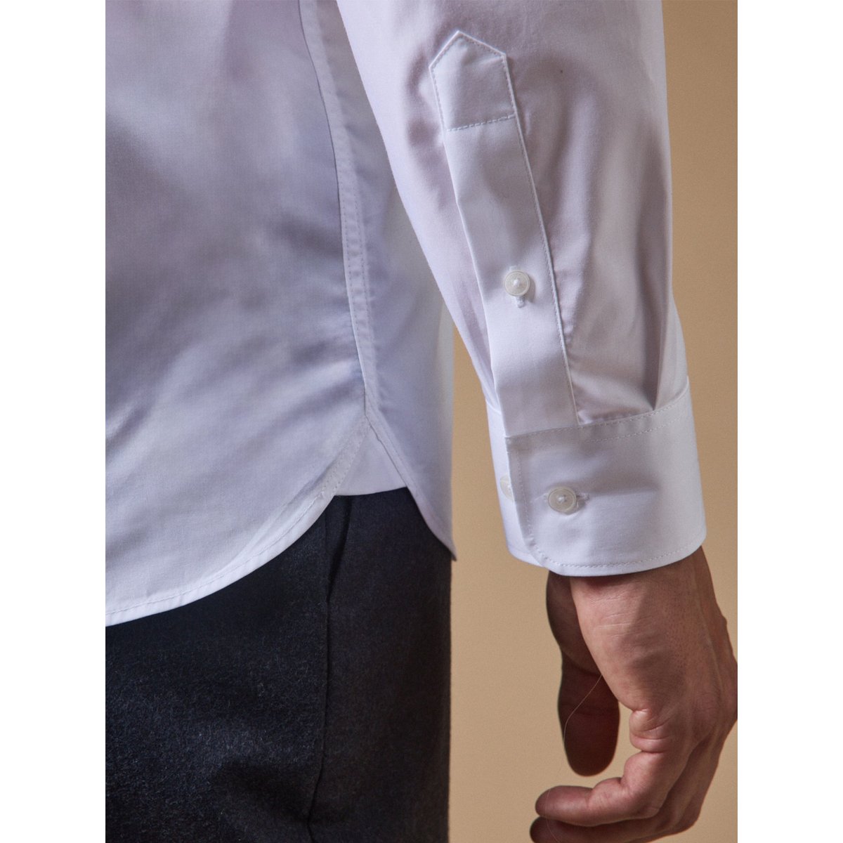 Chemise popeline unie coupe contemporaine blanc, CYRILLUS