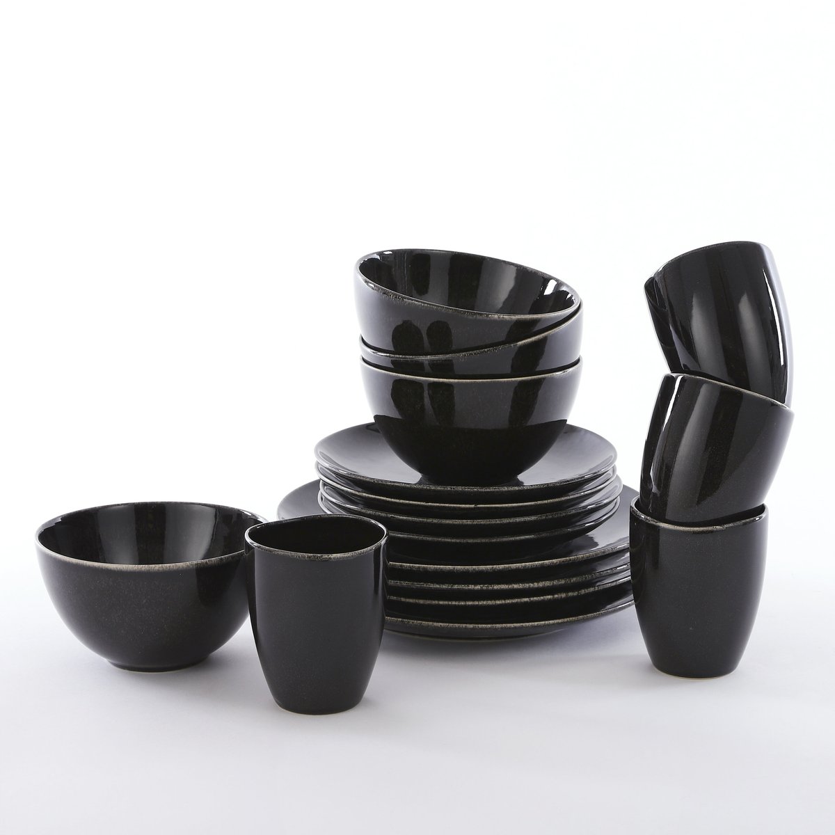Service de table TABO noir, MICA DECORATIONS