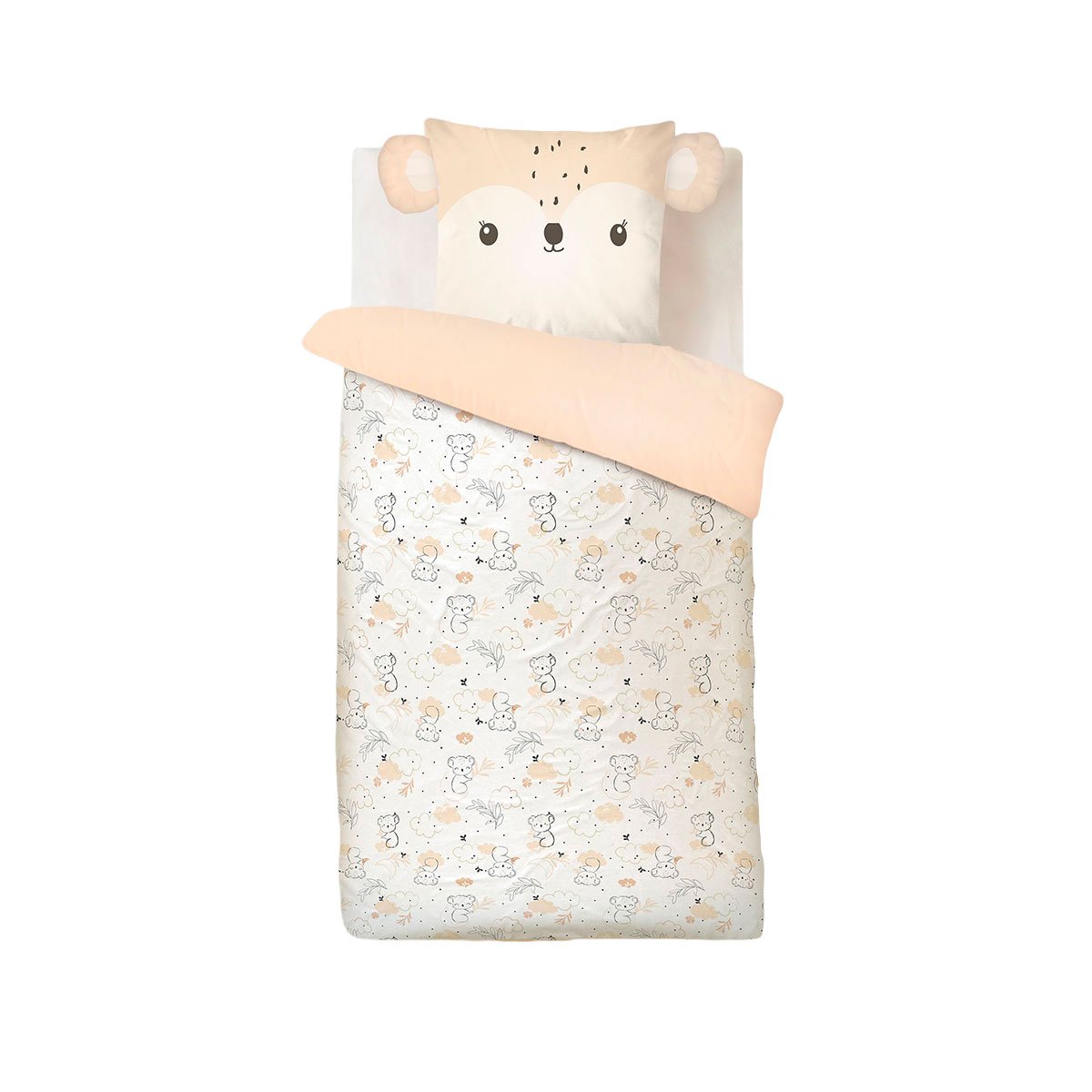 Housse de couette enfant + taie d'oreiller Salsa rose, PETIT BEGUIN