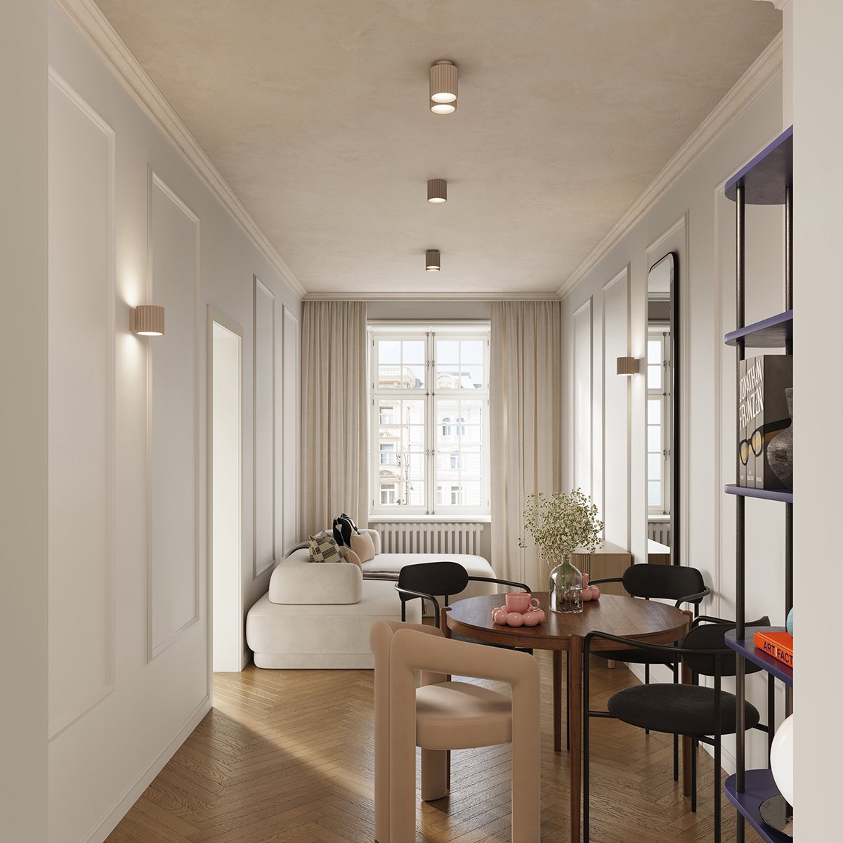 Plafonnier Aluminium Taupe GU10 2 Aura marron, EDEN