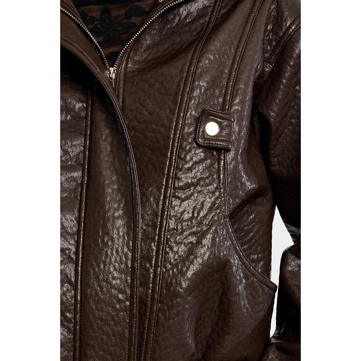 Veste en similicuir, oversize chocolate, LILI SIDONIO
