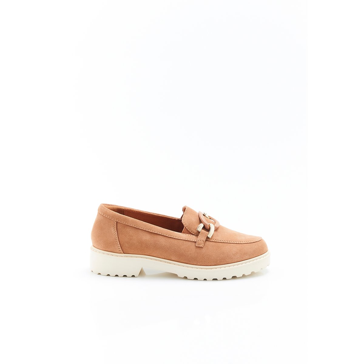 Mocassins crantés avec chaînette Amortyl marron camel, DAMART