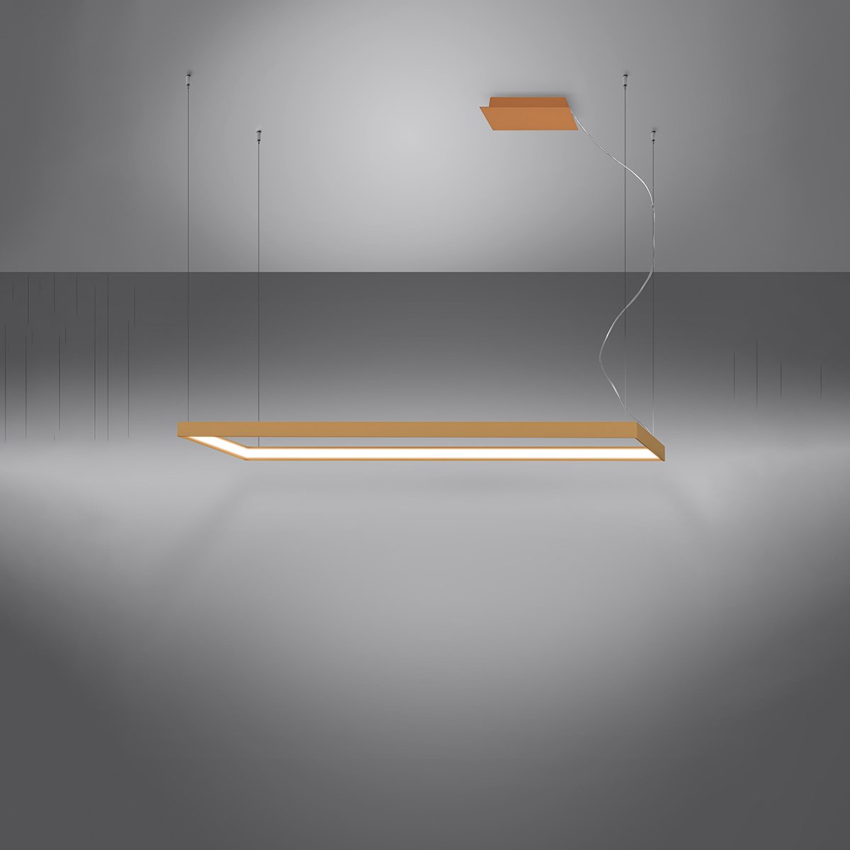 Lustre Aluminium Doré LED 1 Tuula doré, EDEN