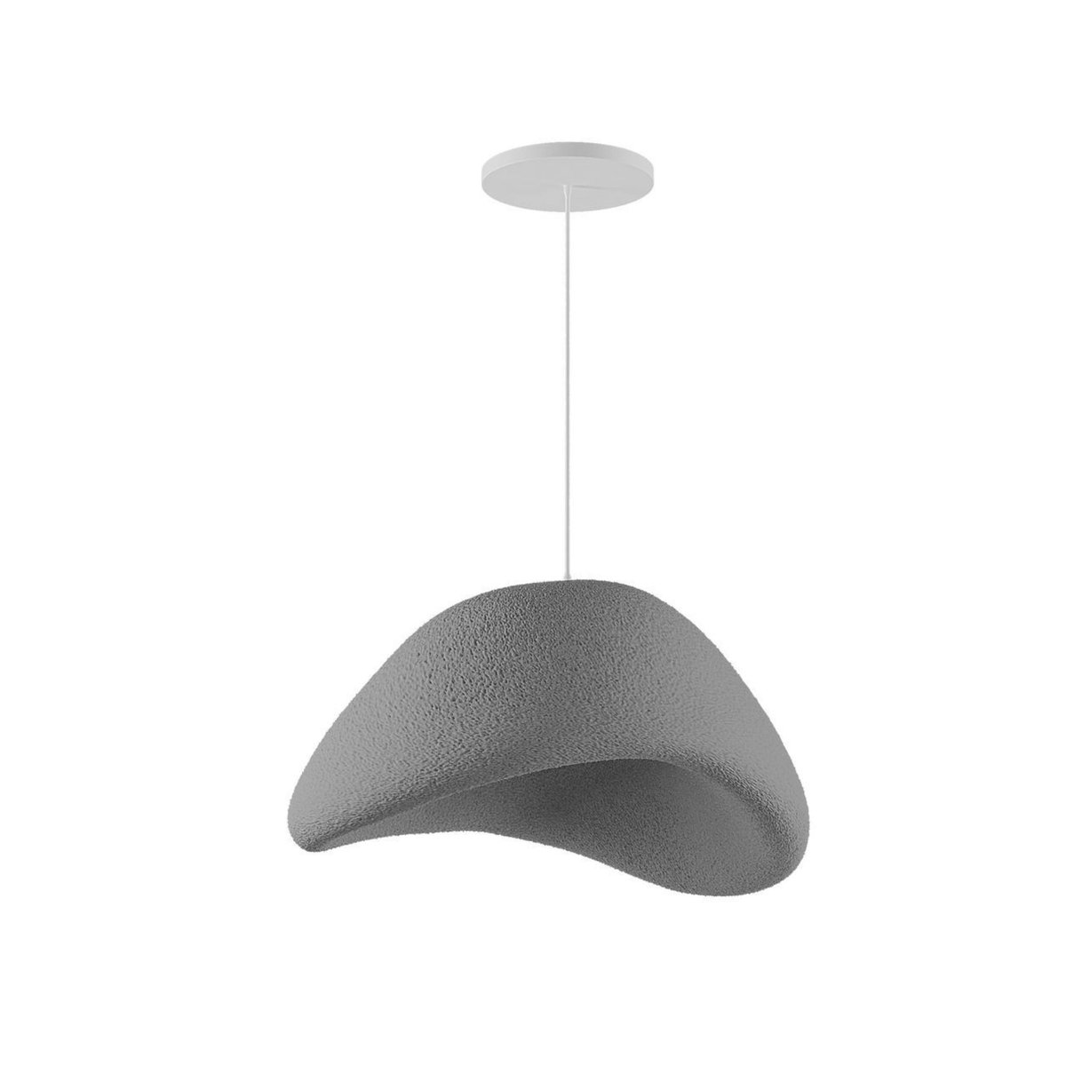 Suspension forme organique wabi-sabi NOXIS gris, PIER IMPORT
