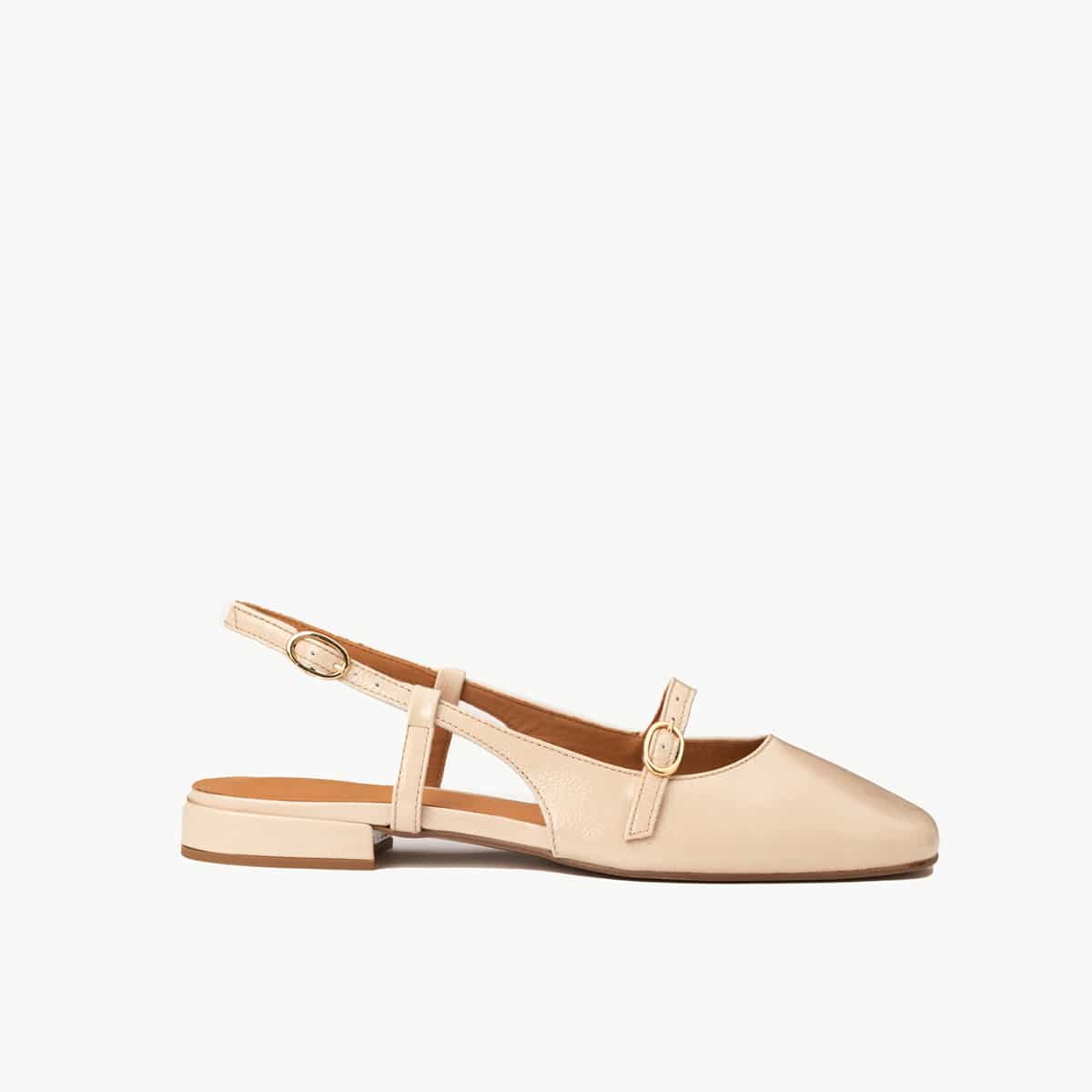 Babies cuir verni BERTILLE beige, MAISON TOUFET