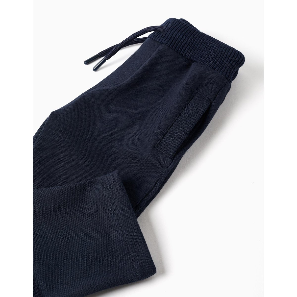 Pantalon en coton avec cordon de serrage bleu foncé, ZIPPY