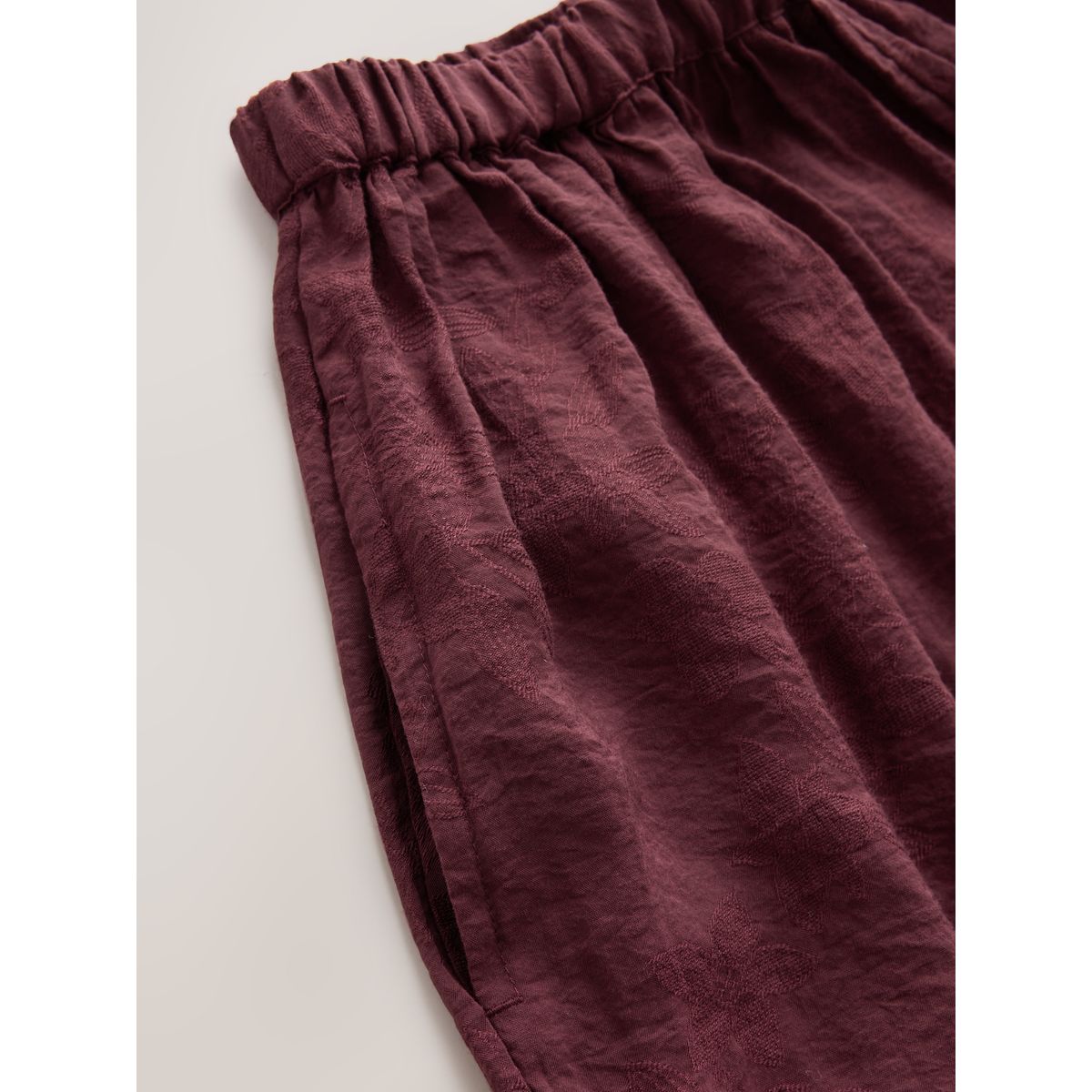 Pantalon à effet bouffant jacquard bordeaux, NEXT