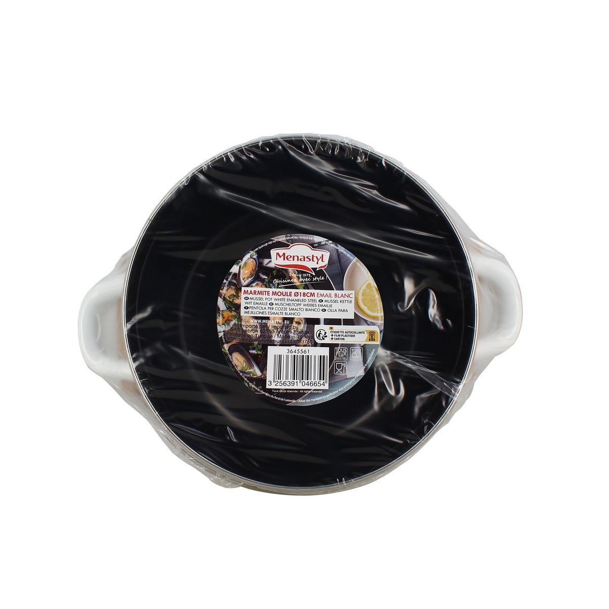Marmite à moule 18cm en acier émaillé blanc, MENASTYL