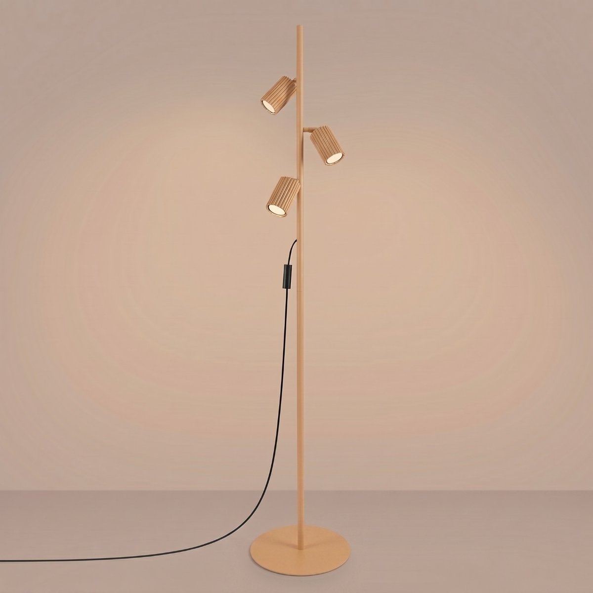 Lampadaire Aluminium Doré GU10 3 KARBON doré, EDEN