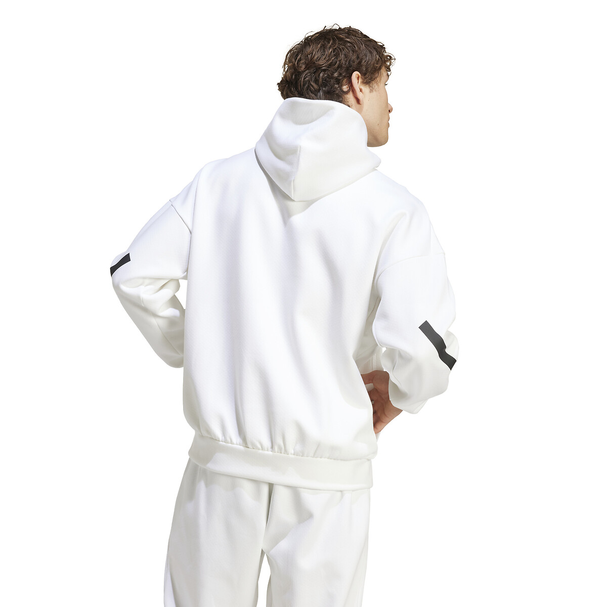 Sweat à capuche avec patch logo en silicone blanc, ADIDAS SPORTSWEAR